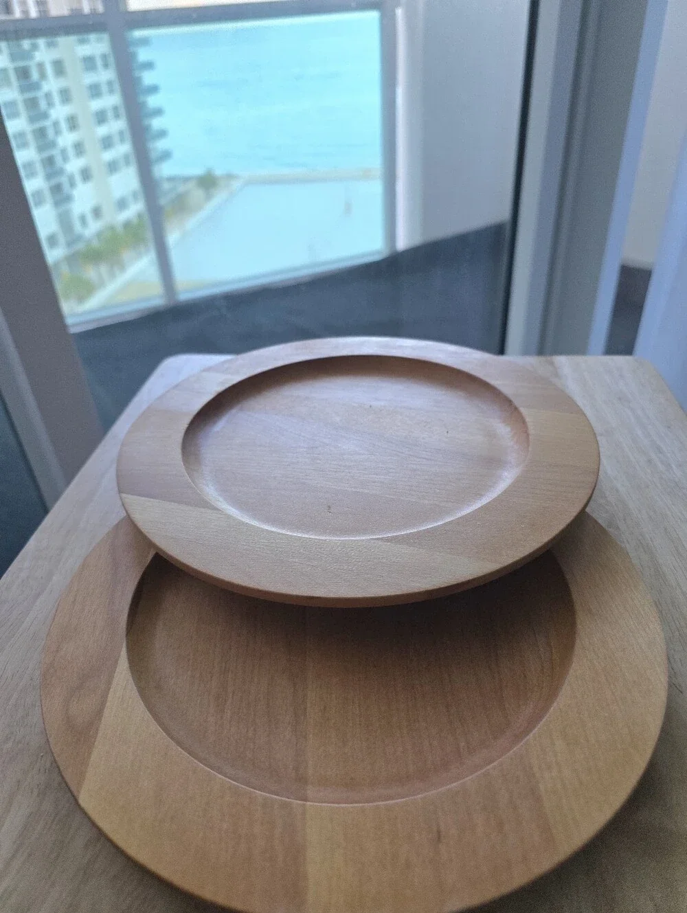 Vintage Williams Sonoma John McLeod Wooden Plates Set 2